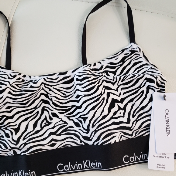 CALVIN KLEIN BRAND NEW ANIMAL PRINT BRALETTE S - Picture 4 of 6